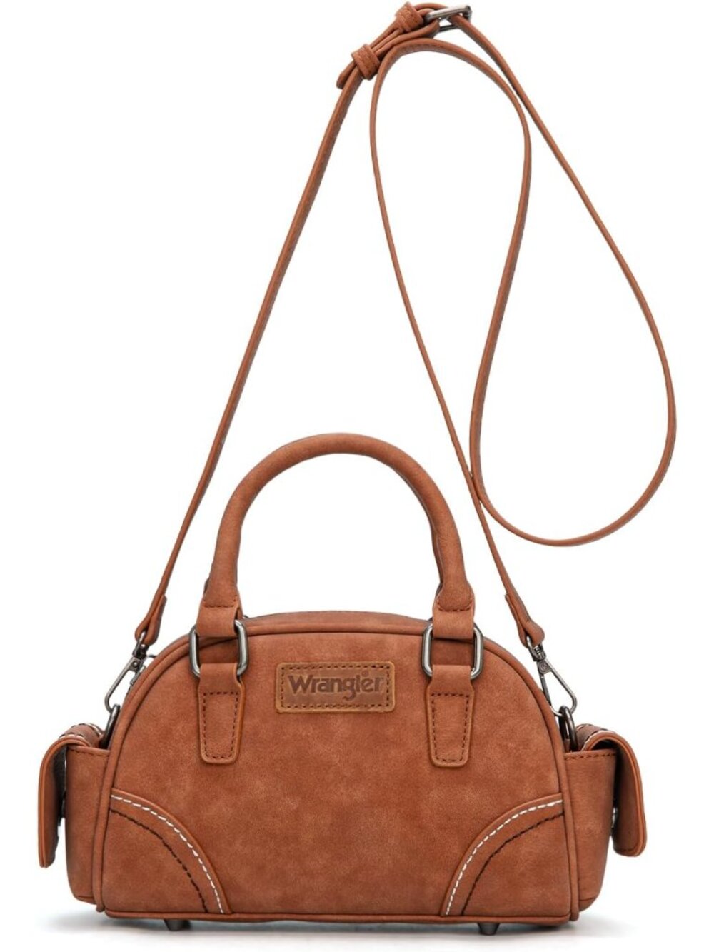 Wrangler Dakota Small Crossbody Purse Vintage Top Handle Bag with Detachable Str